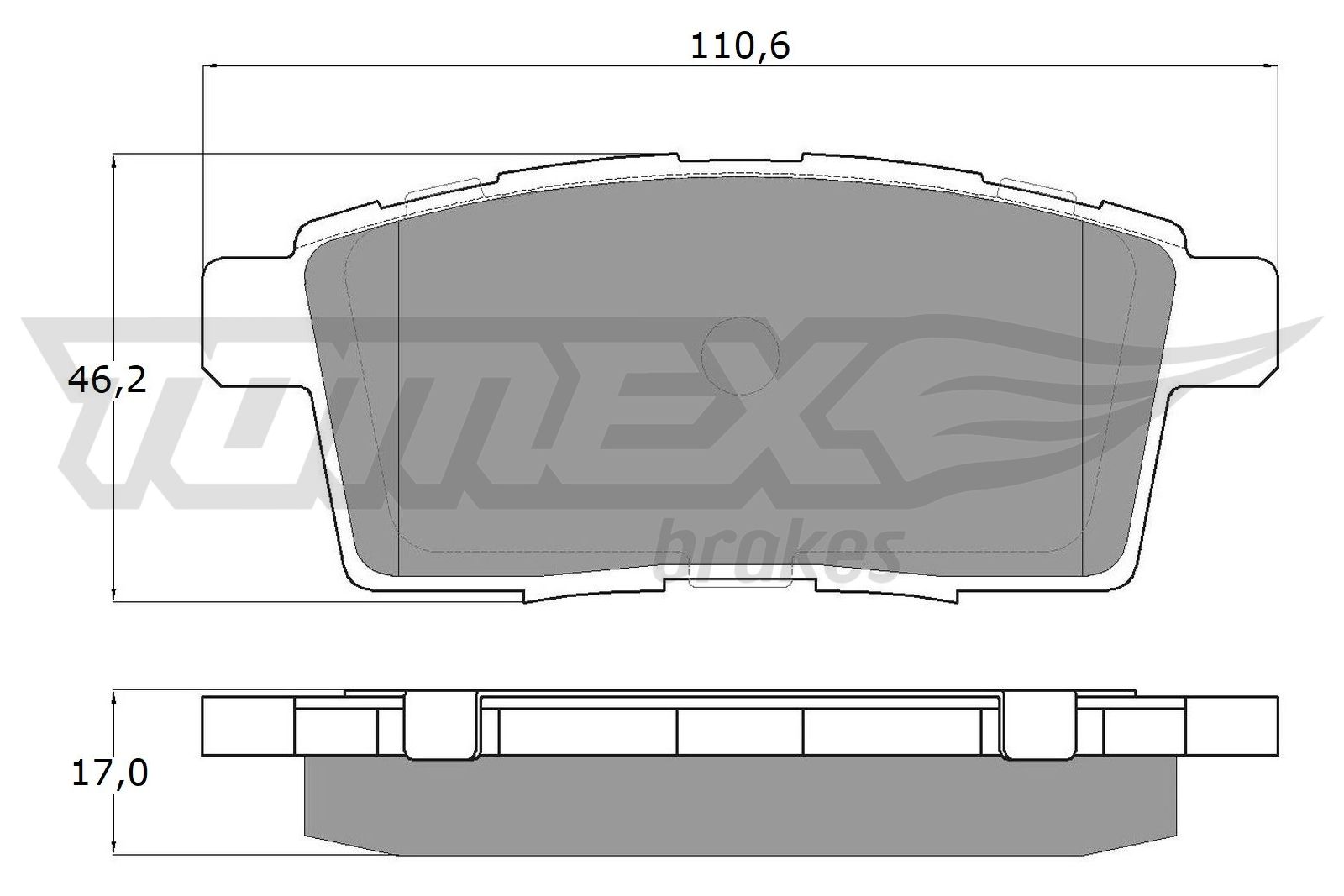 Sada brzdových platničiek kotúčovej brzdy TOMEX Brakes
